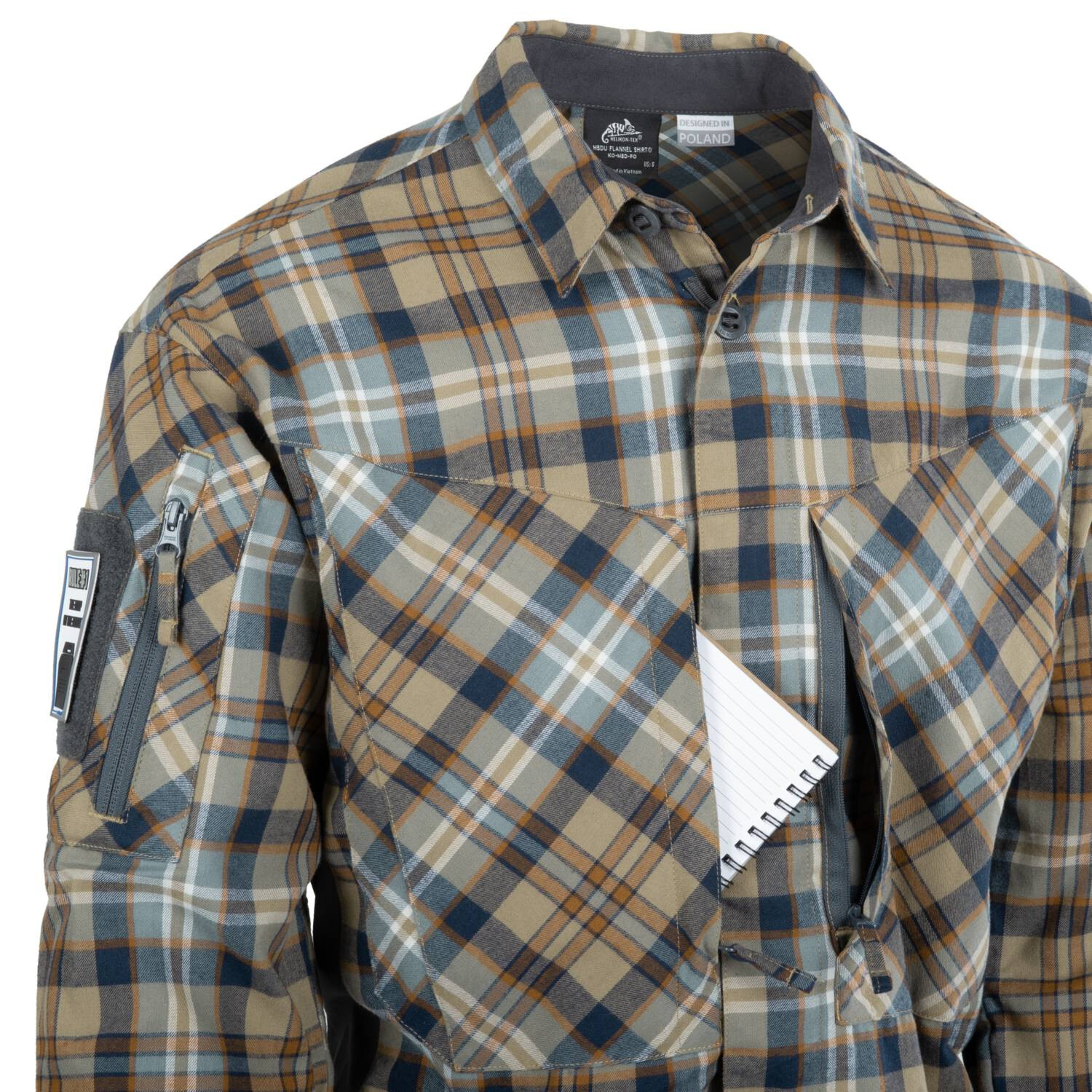 Рубашка HELIKON-TEX MBDU FLANNEL SHIRT SLATE BLUE CHECKERED